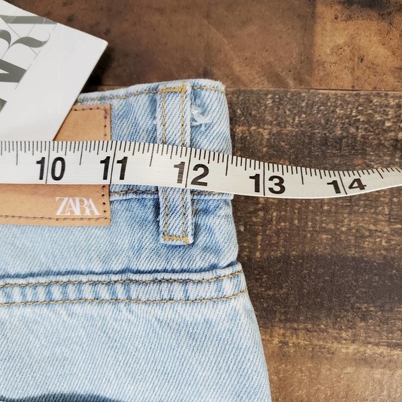 ZARA Mom full length fit jean 0 blue nwt new - Picture 8 of 11